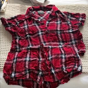 Rails Red and Black Plaid PJ Set
